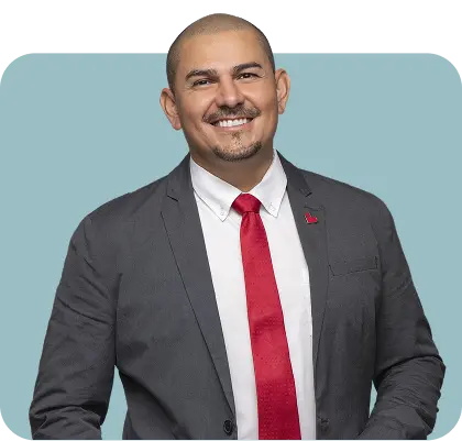 Male financial advisor smiling