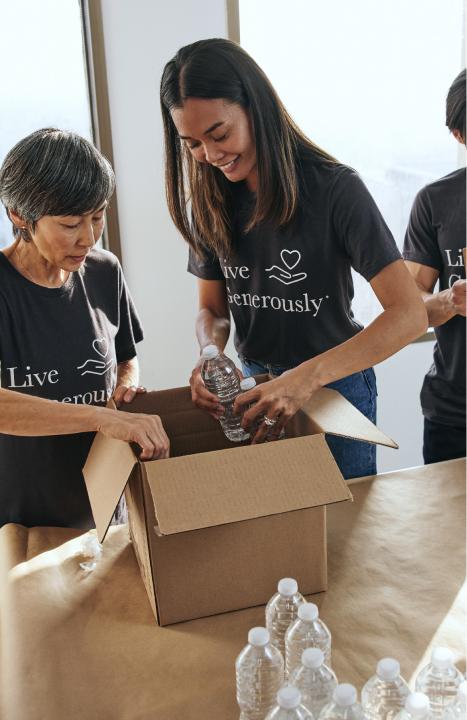 Thrivent Employees Packing Care Packages